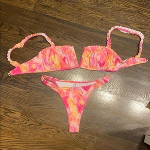 Shein tie dye bikini top and bottom